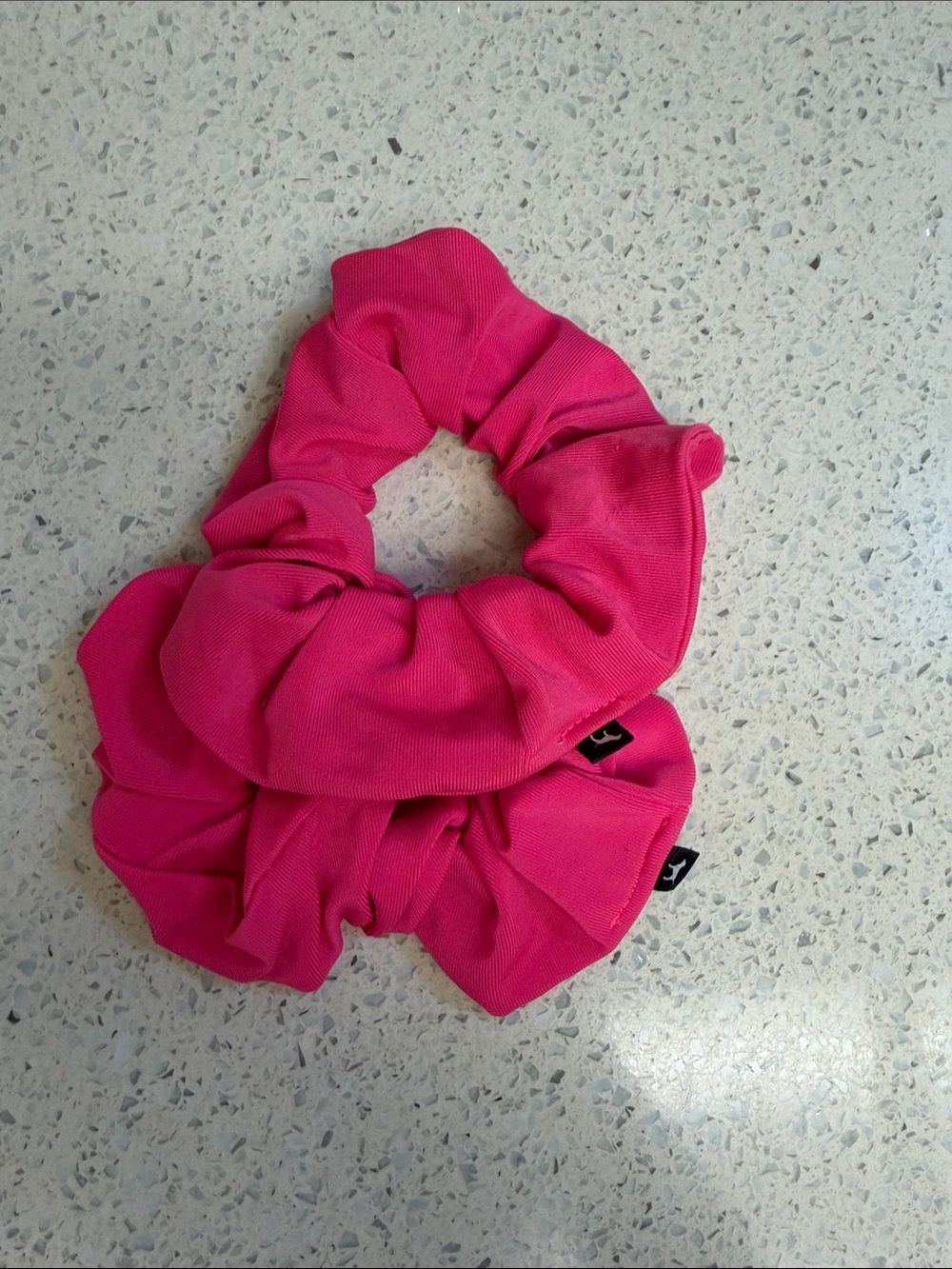 PINK Victoria's Secret Hot Pink Scrunchie Duo